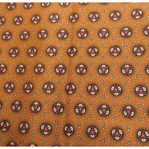Andover Jo Morton Cotton Quilting Fabric 19x44" Orange Pattern Print Rare Vintag